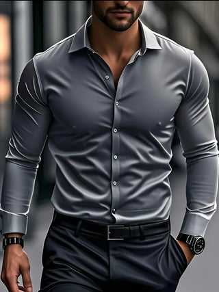 Chemise élégante à manches longues avec boutons