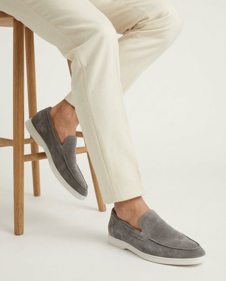 Mocassin Classique Gris | Élégance Intemporelle