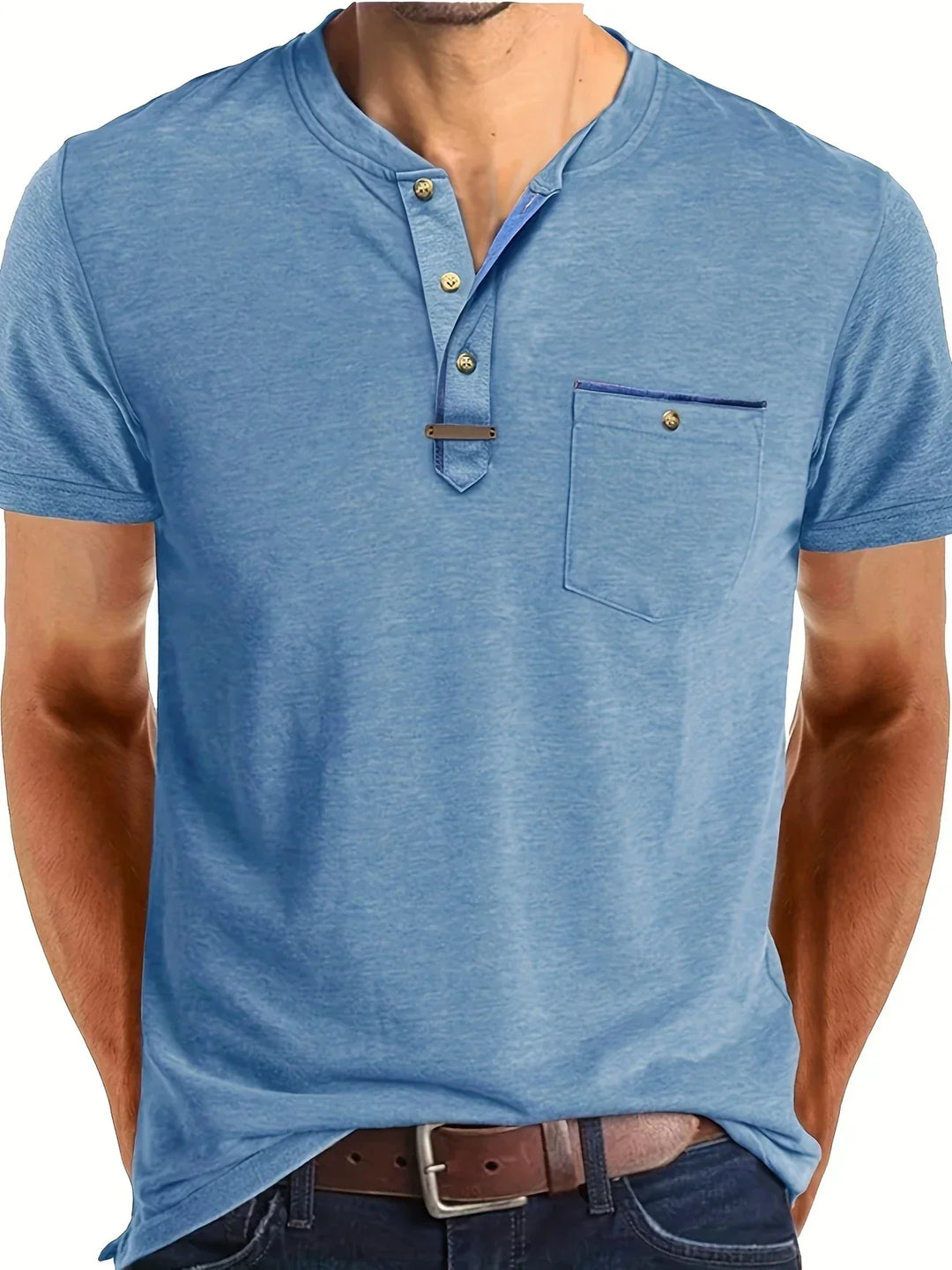T-shirt col rond élégant avec poche