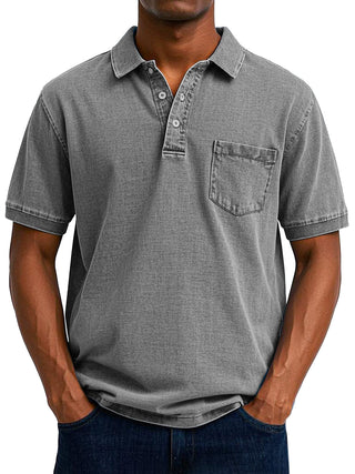 Chemise Polo Vintage Décontractée pour Homme