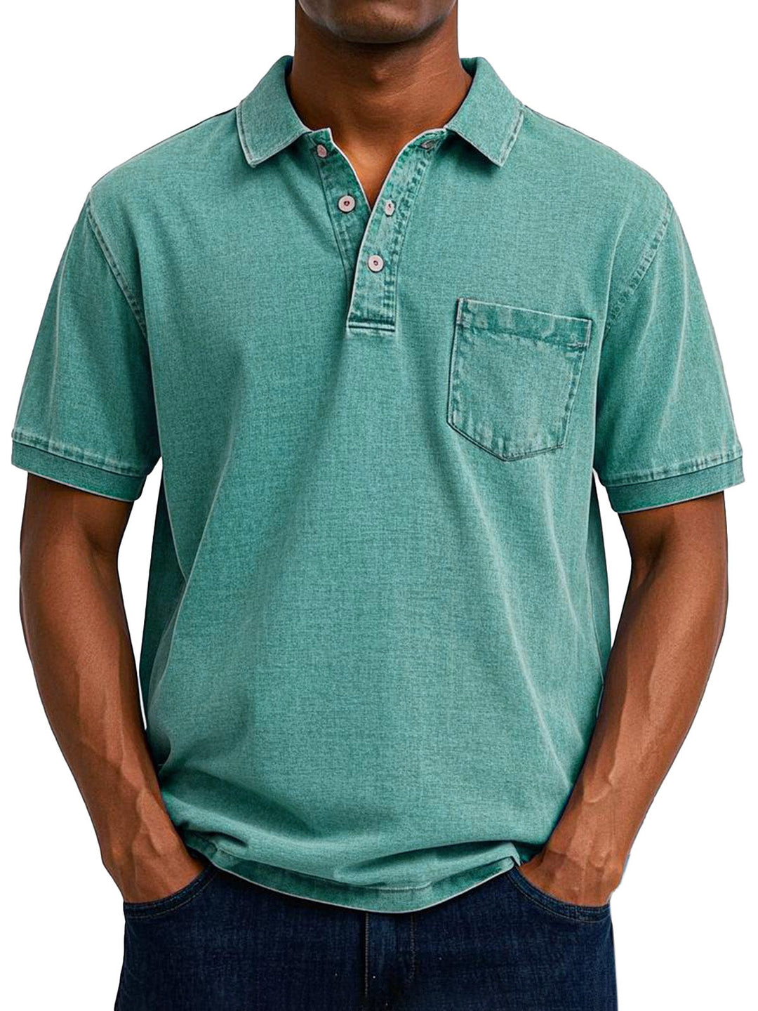 Chemise Polo Vintage Décontractée pour Homme