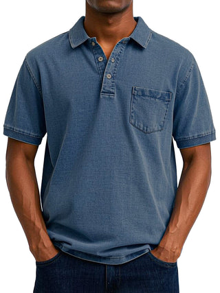 Chemise Polo Vintage Décontractée pour Homme