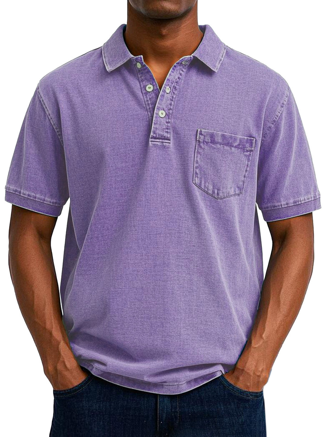 Chemise Polo Vintage Décontractée pour Homme