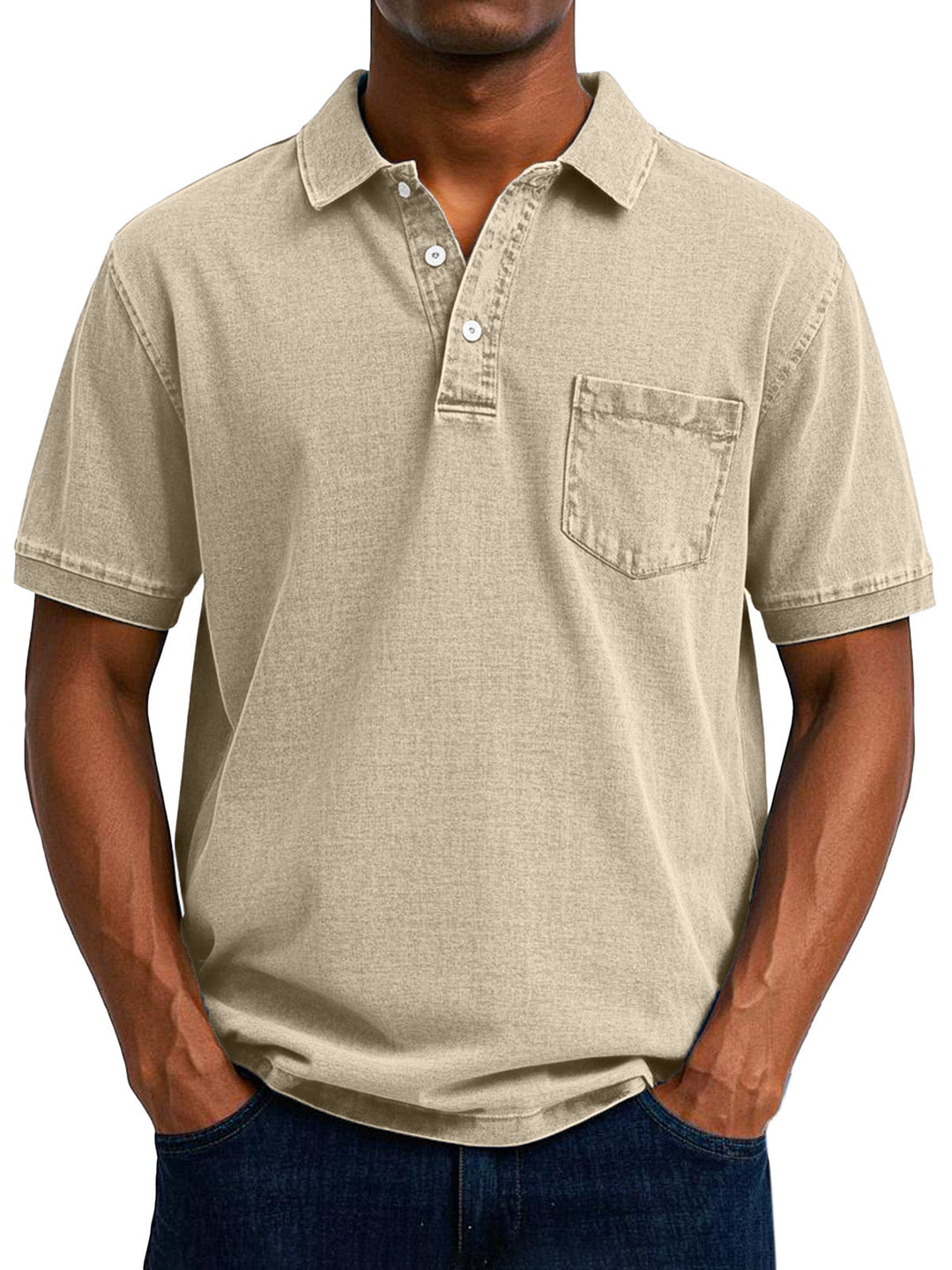 Chemise Polo Vintage Décontractée pour Homme