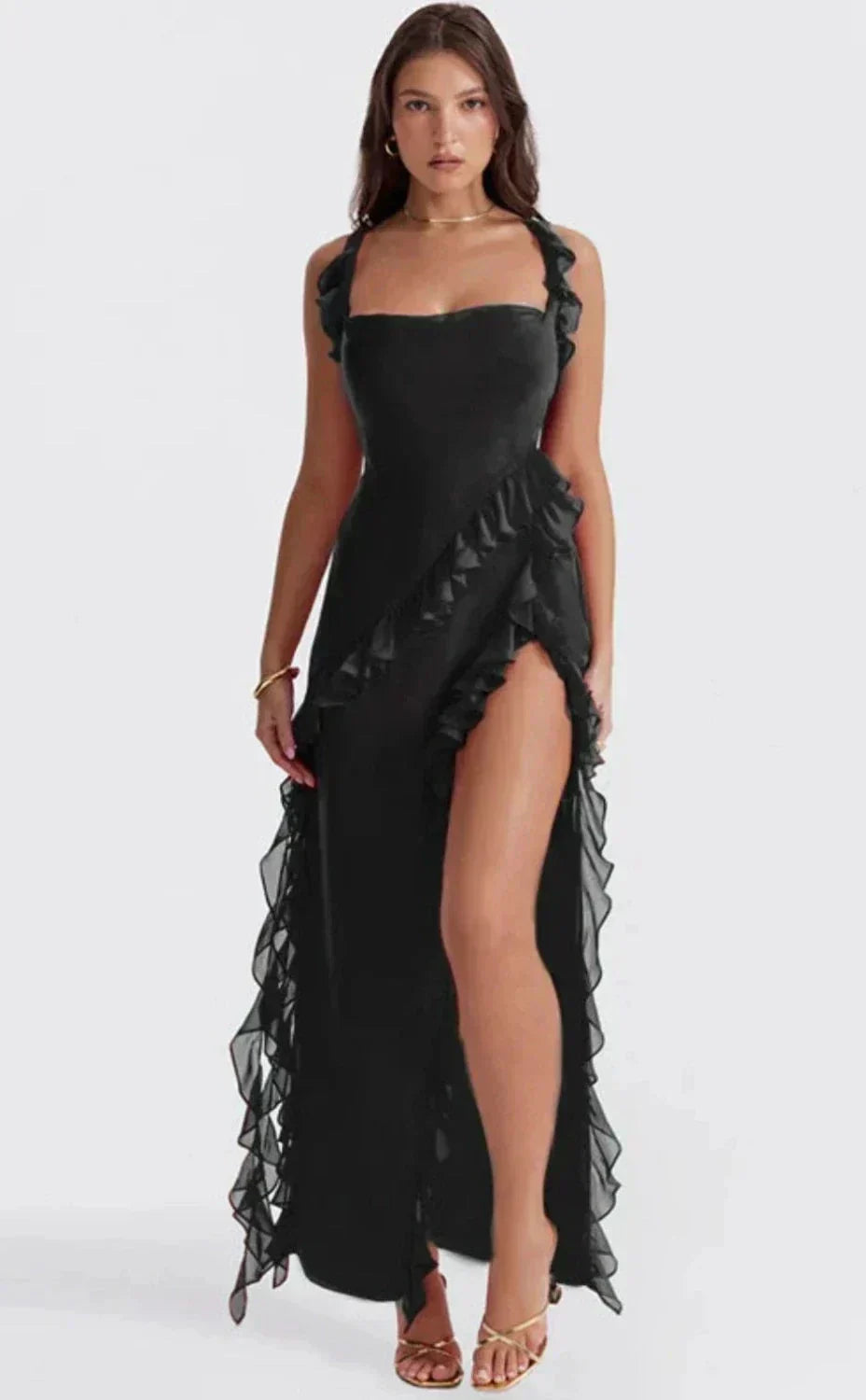 Robe élégante avec jambes ouvertes