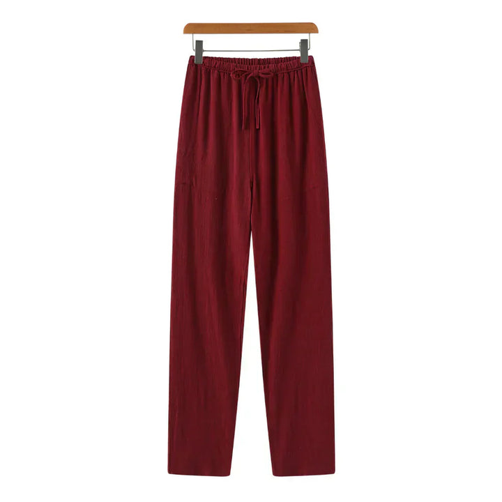 Pantalon slim en lin