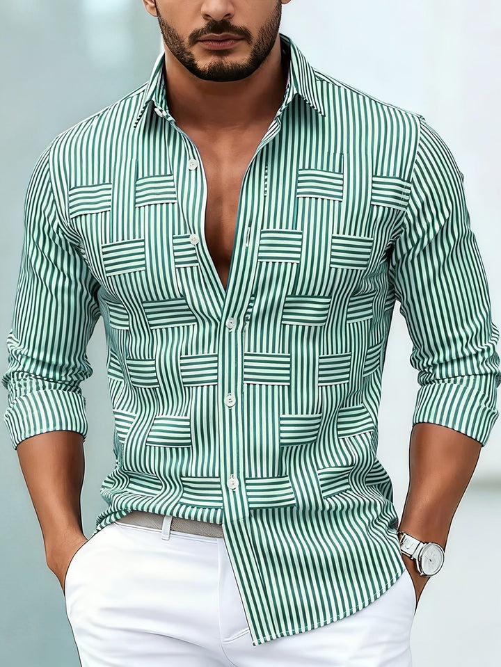 Emerson | Chemise Homme à Rayures Vintage Manches Longues