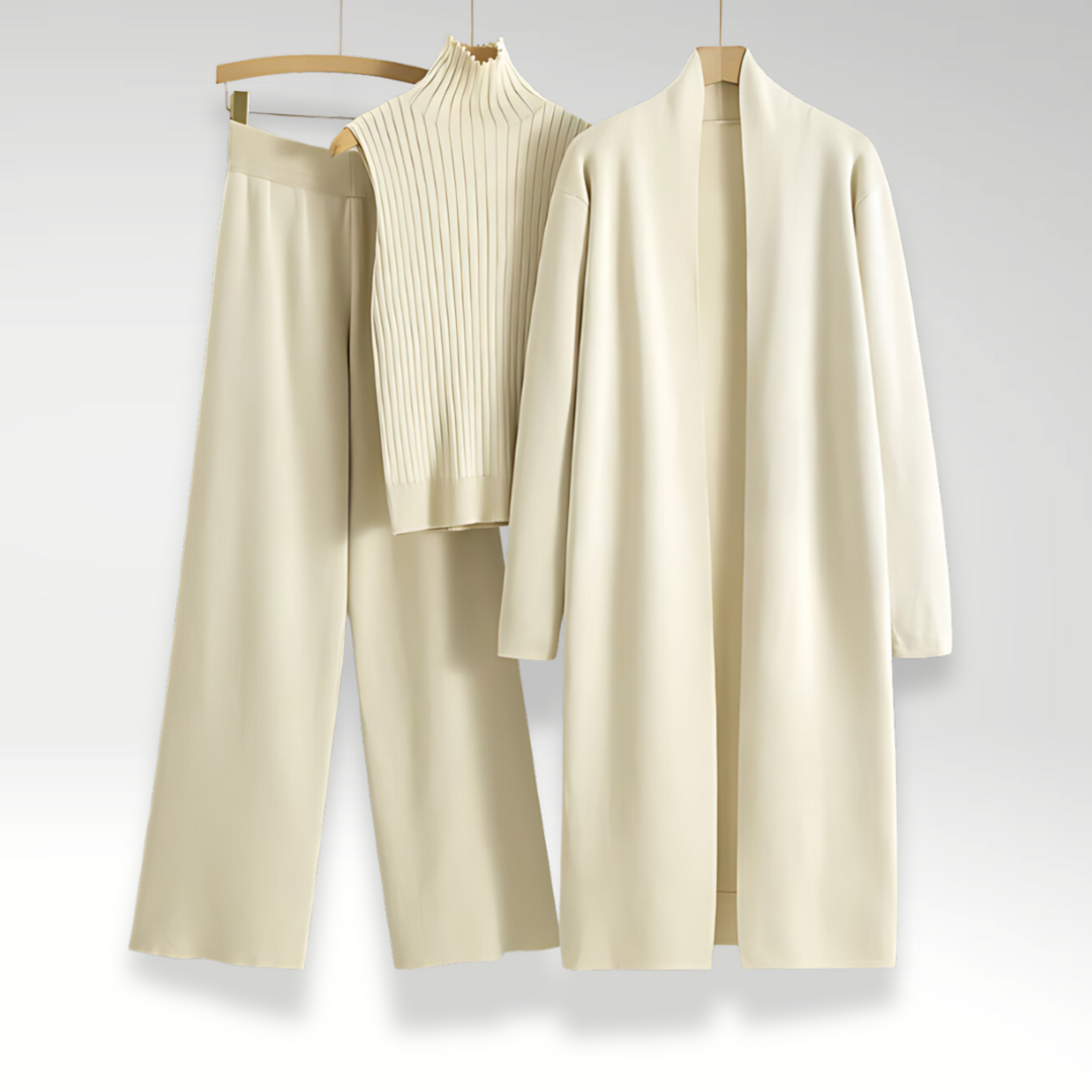 Ensemble trois pièces en maille Luxe