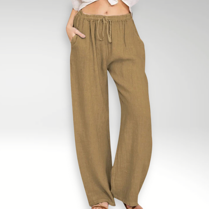 Pantalon confort à jambe large