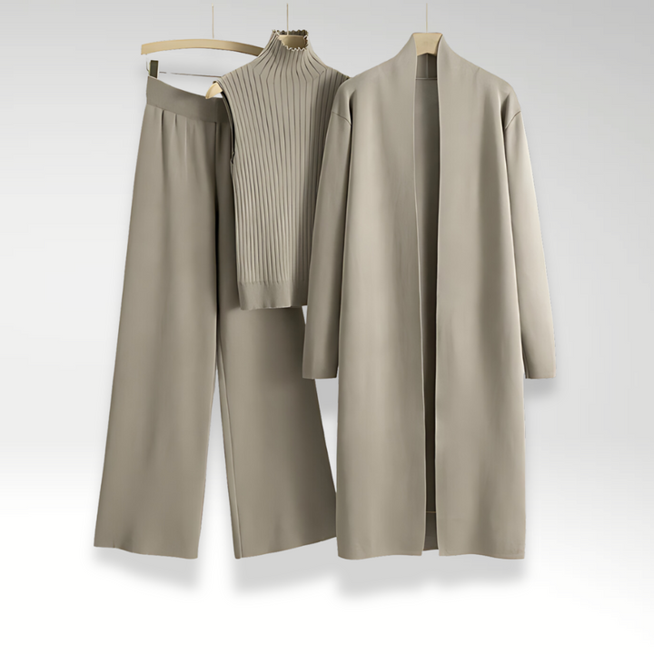 Ensemble trois pièces en maille Luxe