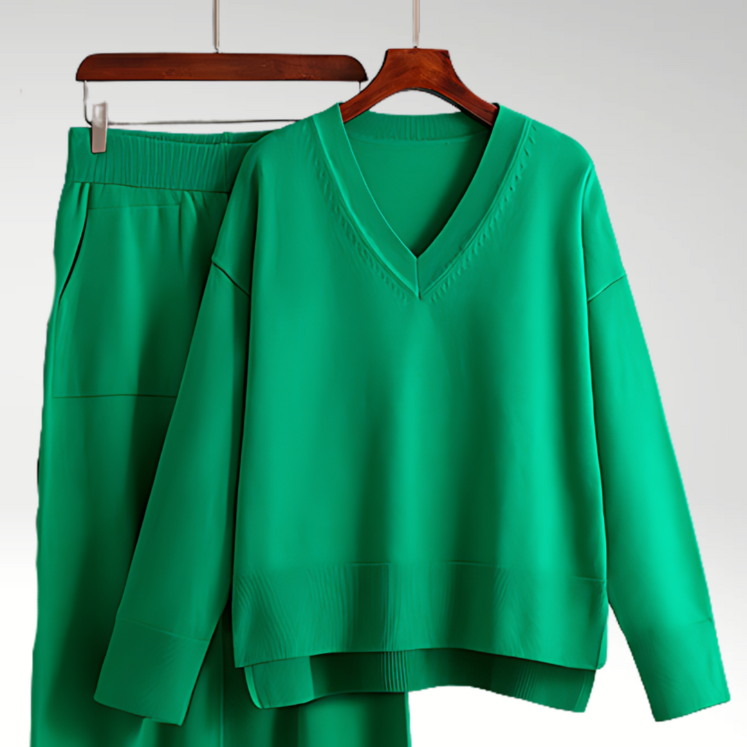 Luxe V-Neck Two Piece Set