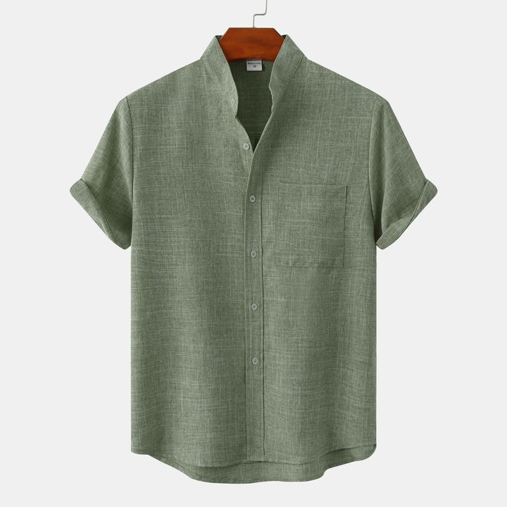 Chemise en coton unie avec boutons