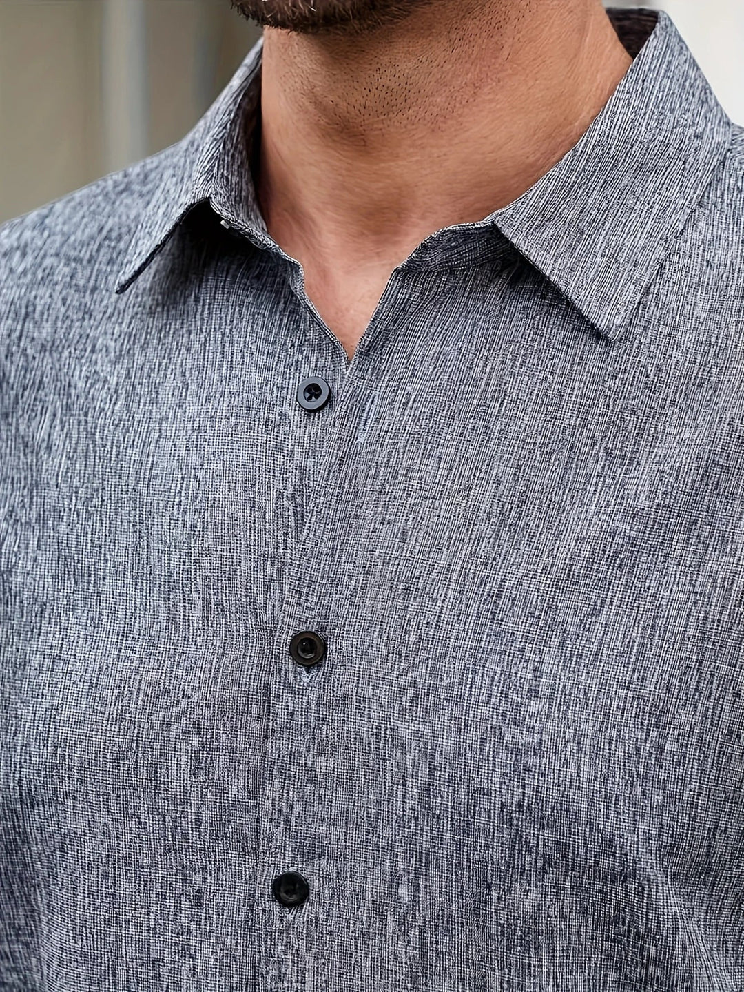 Chemise légère à manches courtes en mélange de lin