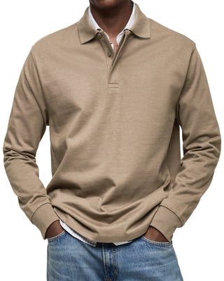 Chemise Poloshirt Casual à Manches Longues