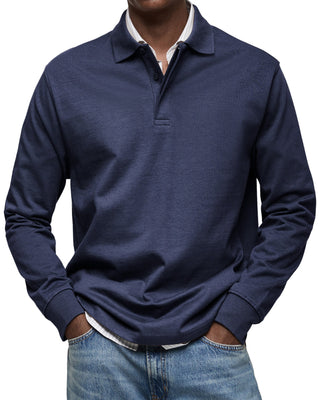 Chemise Poloshirt Casual à Manches Longues