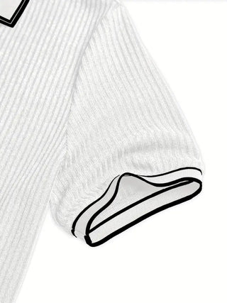 Polo élégant à manches courtes