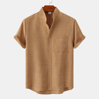 Chemise en coton unie avec boutons