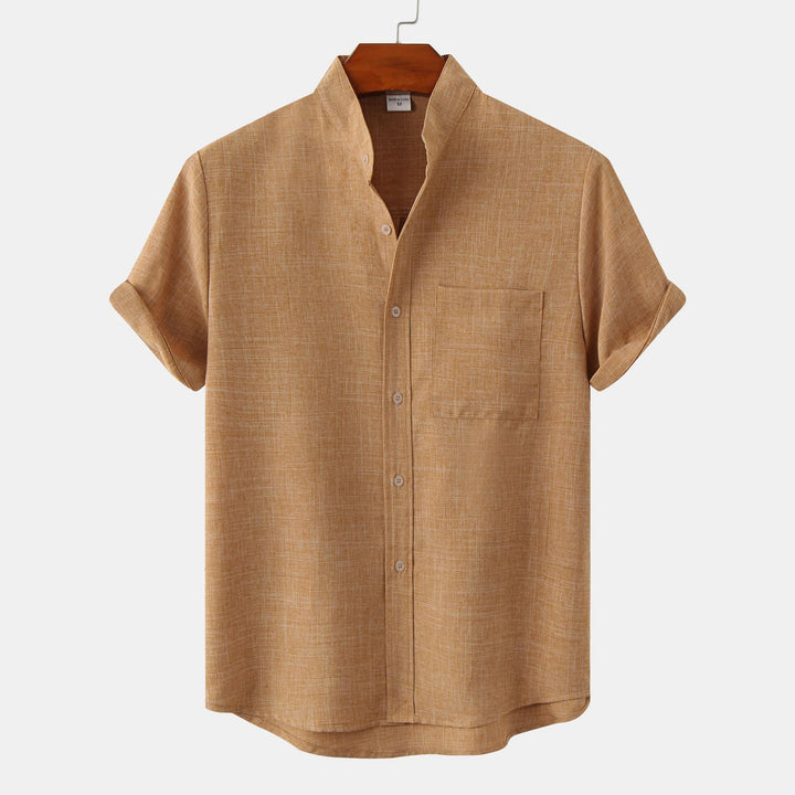 Chemise en coton unie avec boutons