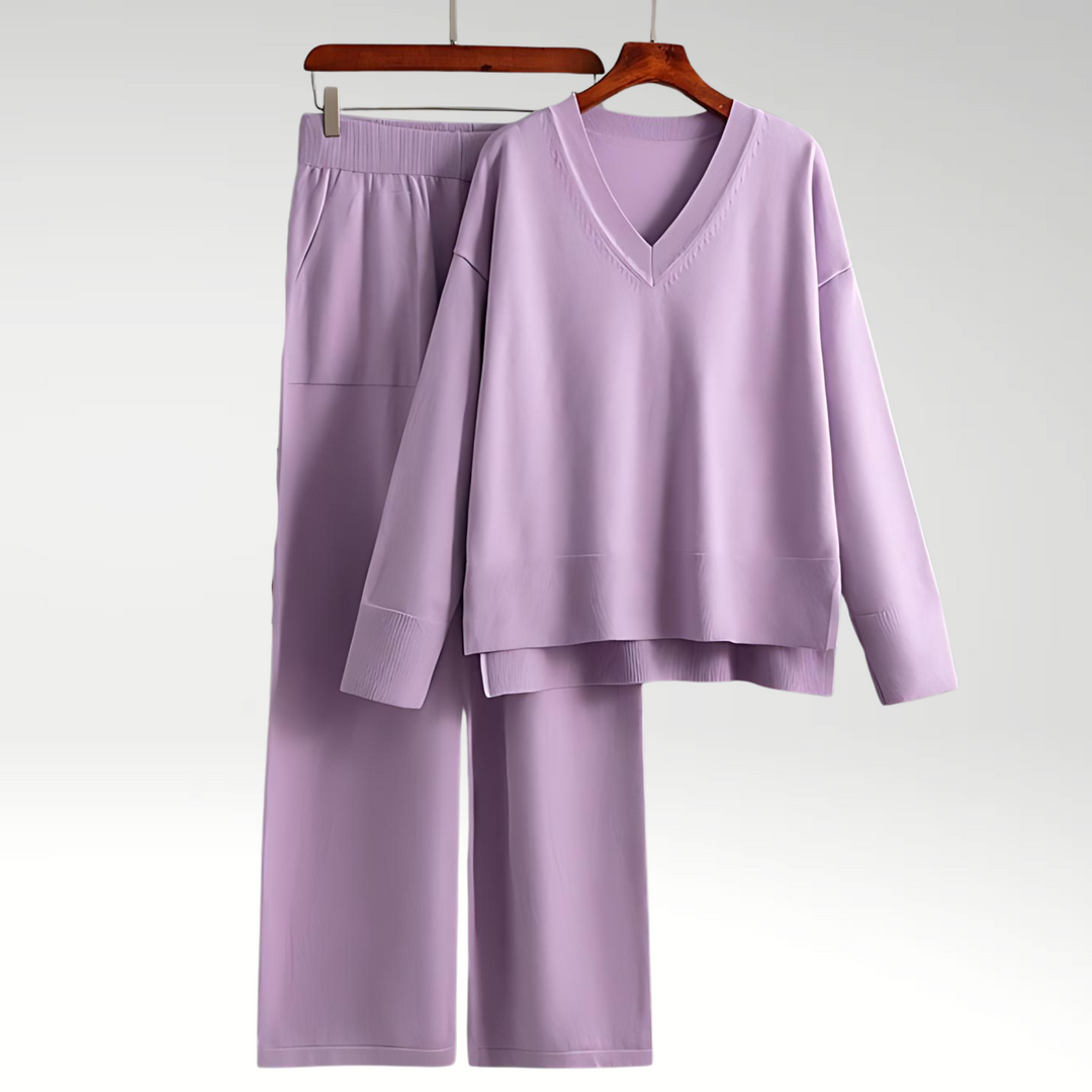 Luxe V-Neck Two Piece Set
