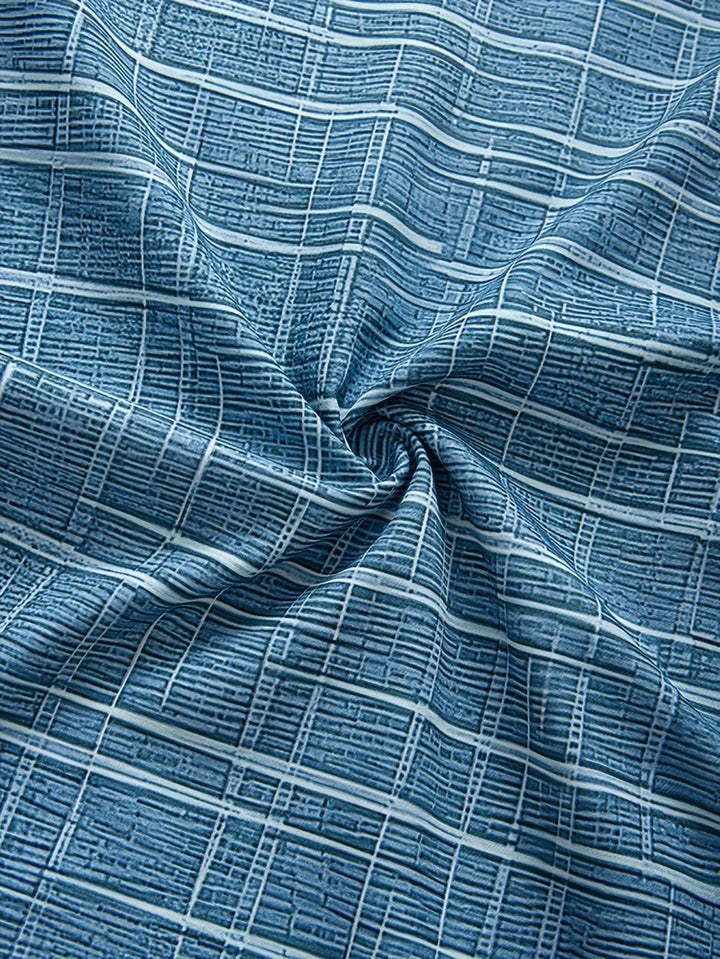 Chemise élégante à motif rayé et à carreaux