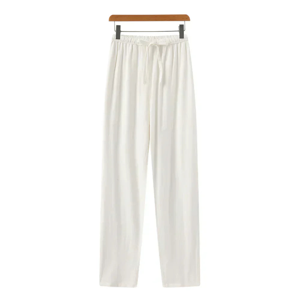 Pantalon slim en lin