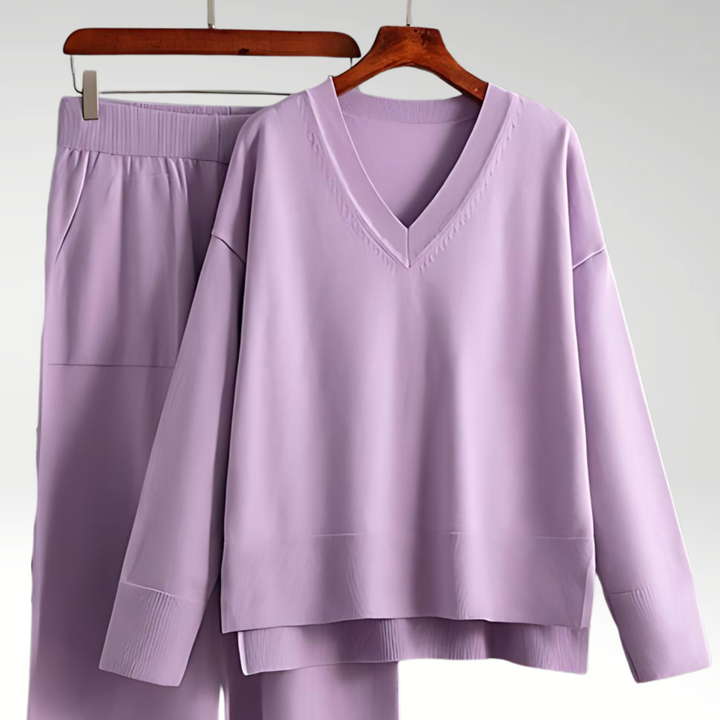 Luxe V-Neck Two Piece Set
