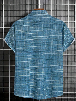 Chemise élégante à motif rayé et à carreaux