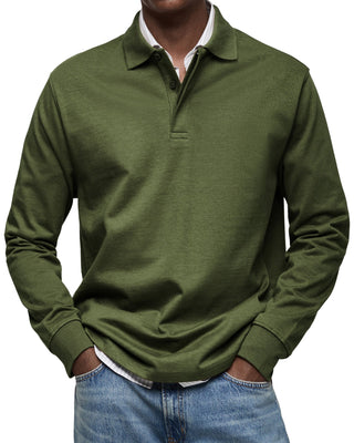 Chemise Poloshirt Casual à Manches Longues