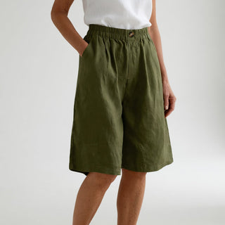 Justine | Short large taille élastique confort estival naturel