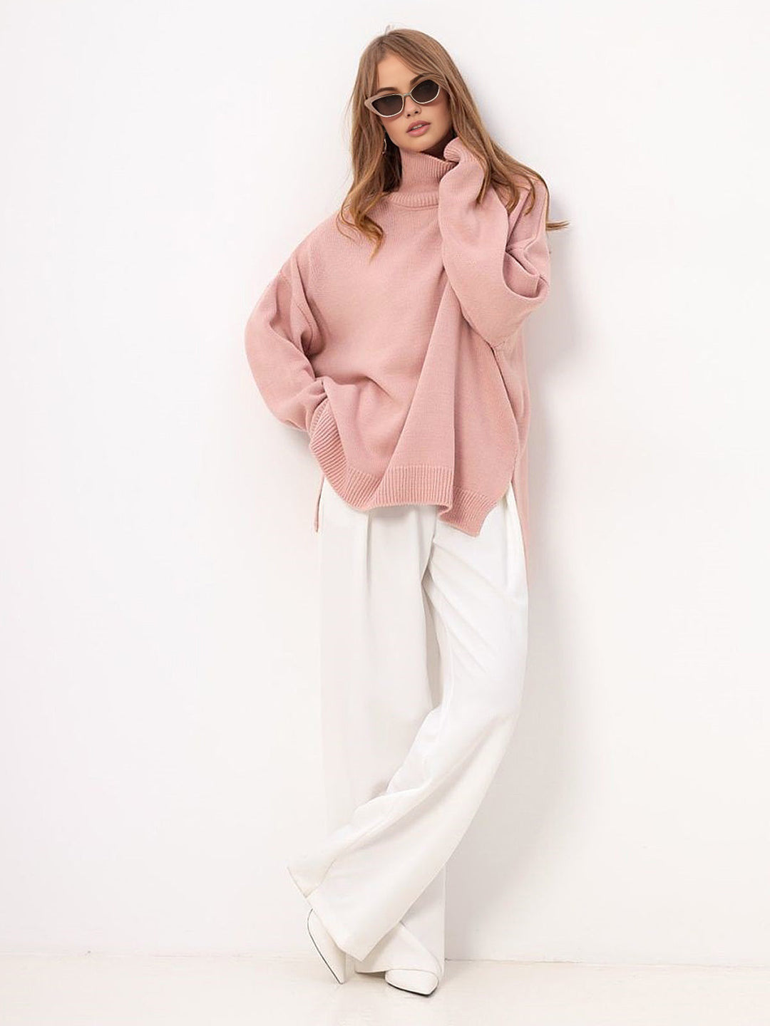 Pull avec fente surdimensionnée