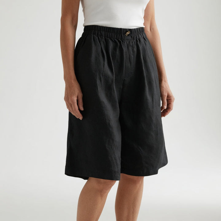Justine | Short large taille élastique confort estival naturel