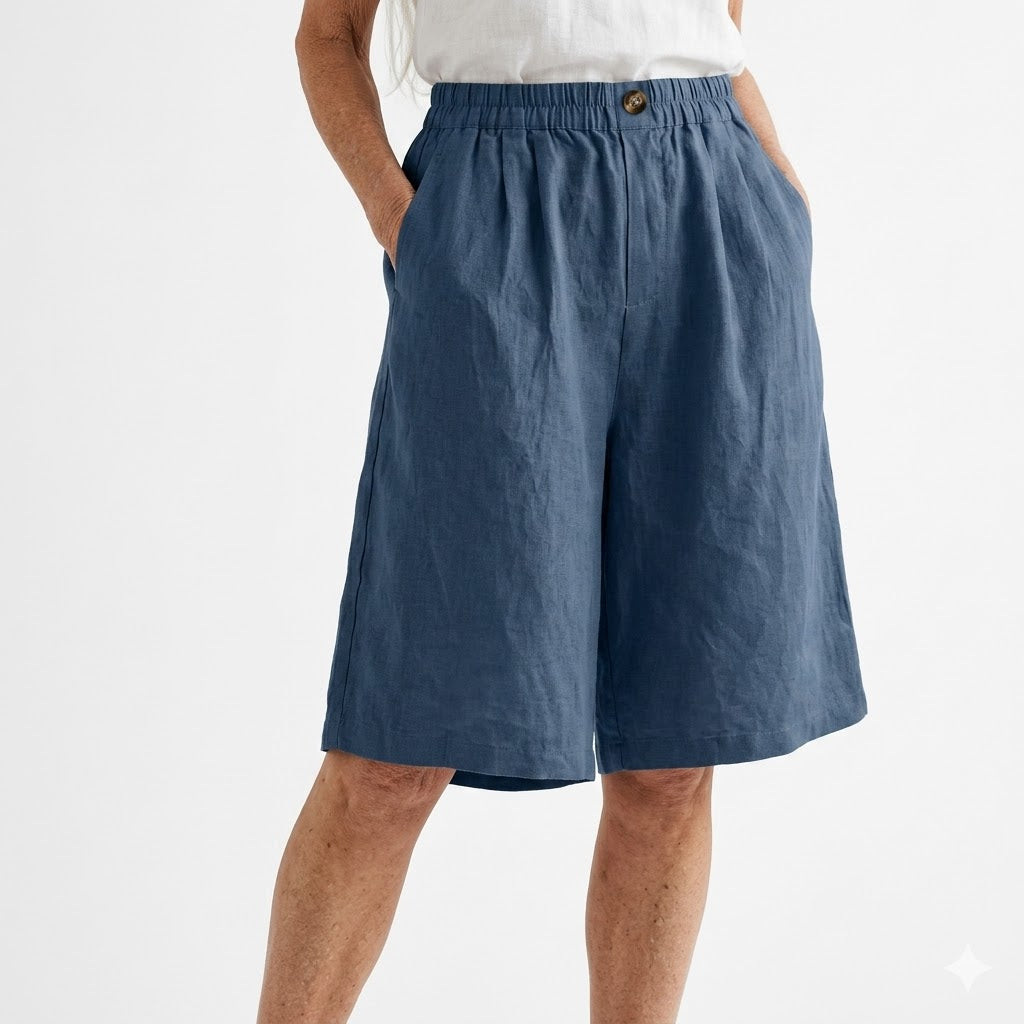 Justine | Short large taille élastique confort estival naturel