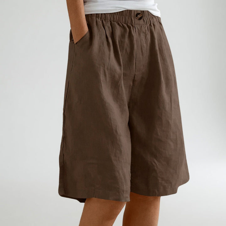 Justine | Short large taille élastique confort estival naturel