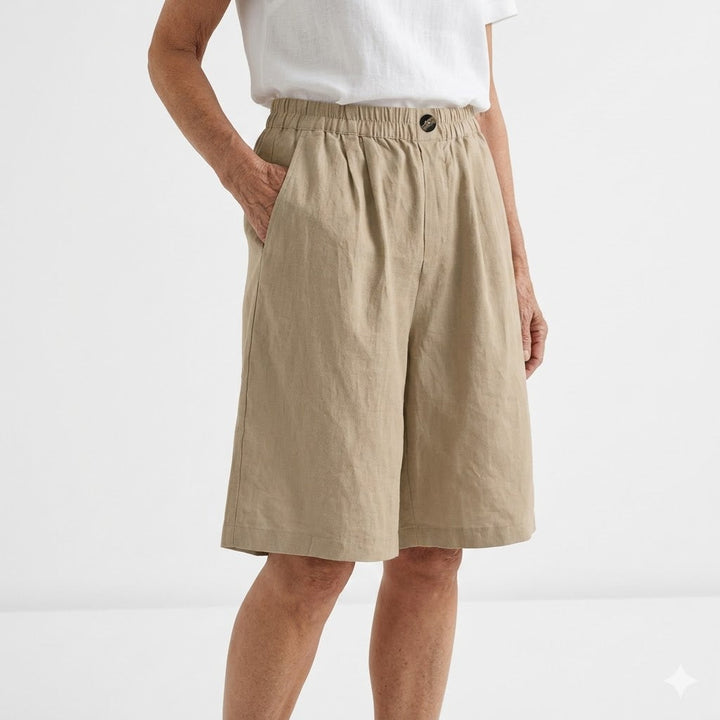 Justine | Short large taille élastique confort estival naturel