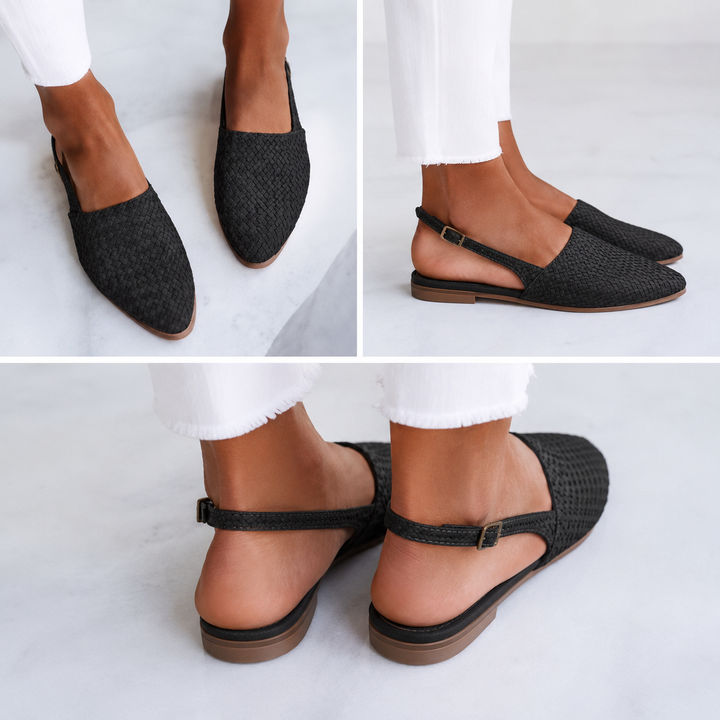 Carine | Mocassins Tressés Bride Arrière