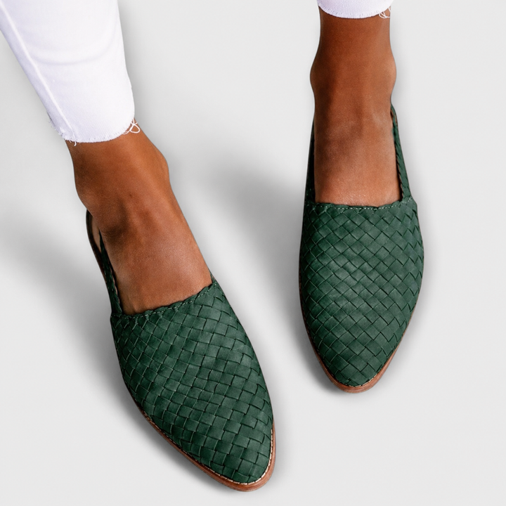 Carine | Mocassins Tressés Bride Arrière