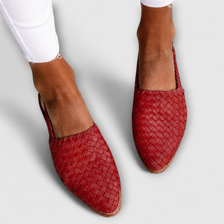 Carine | Mocassins Tressés Bride Arrière