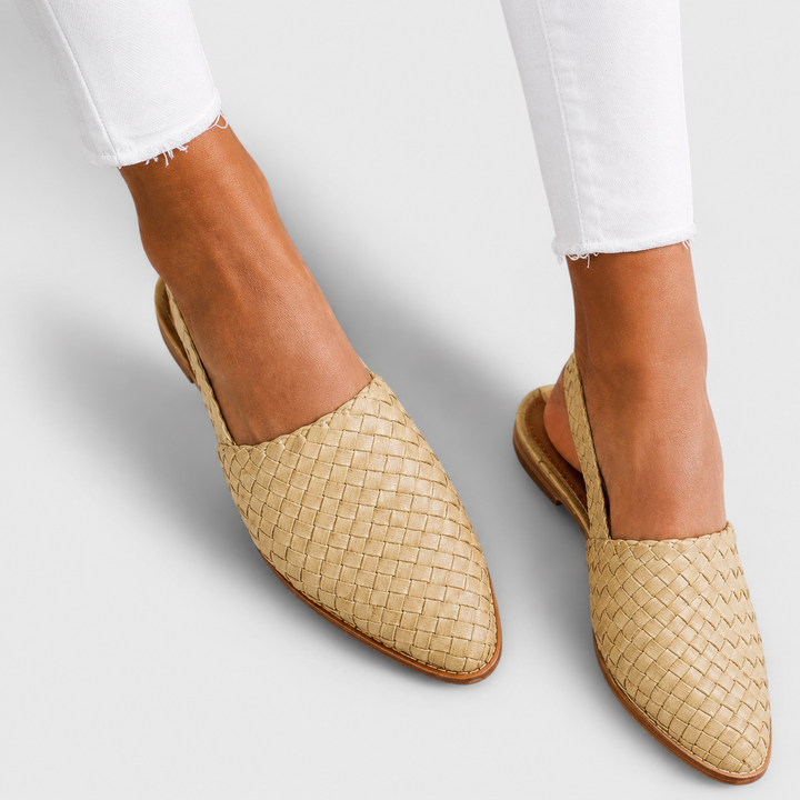 Carine | Mocassins Tressés Bride Arrière