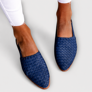 Carine | Mocassins Tressés Bride Arrière