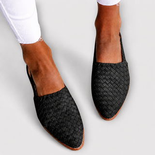Carine | Mocassins Tressés Bride Arrière