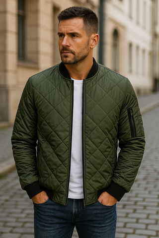 Veste en coton à motif losange