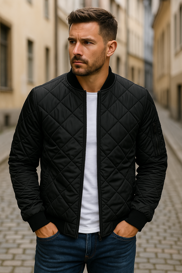 Veste en coton à motif losange