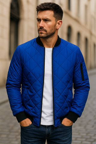 Veste en coton à motif losange