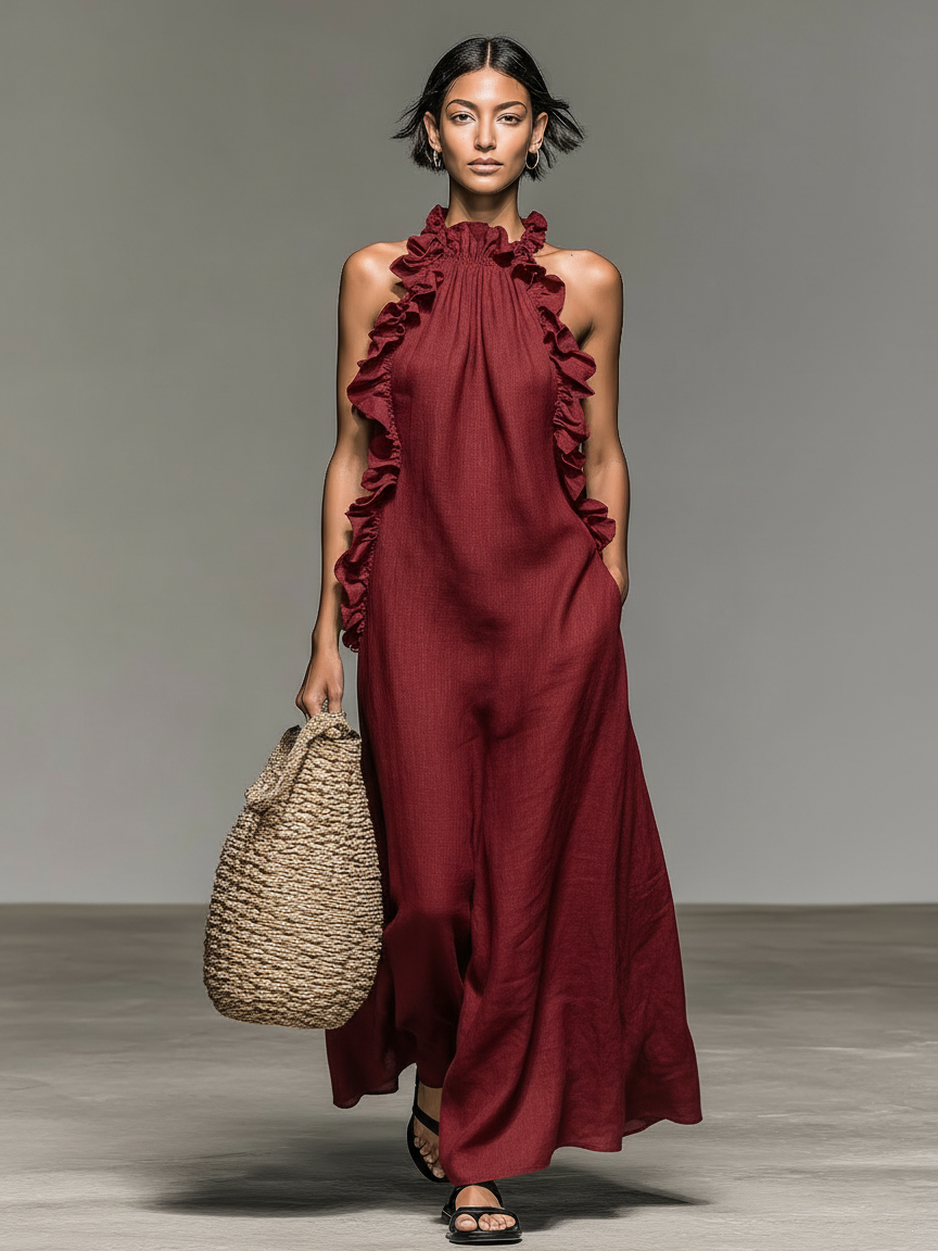 Isa | Robe Maxi avec Poches