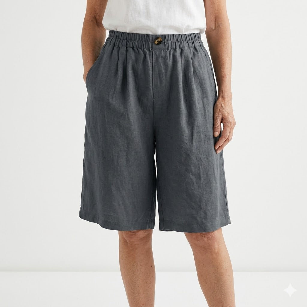 Justine | Short large taille élastique confort estival naturel