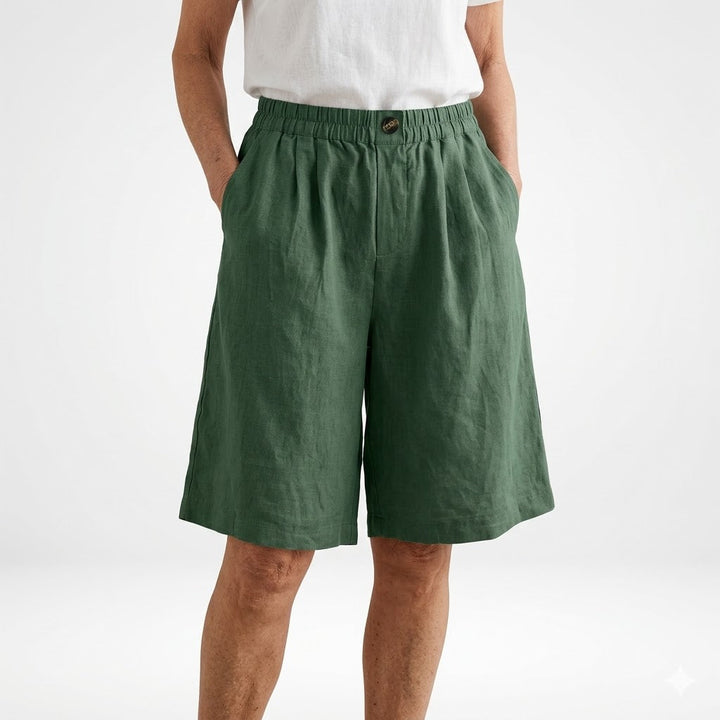 Justine | Short large taille élastique confort estival naturel