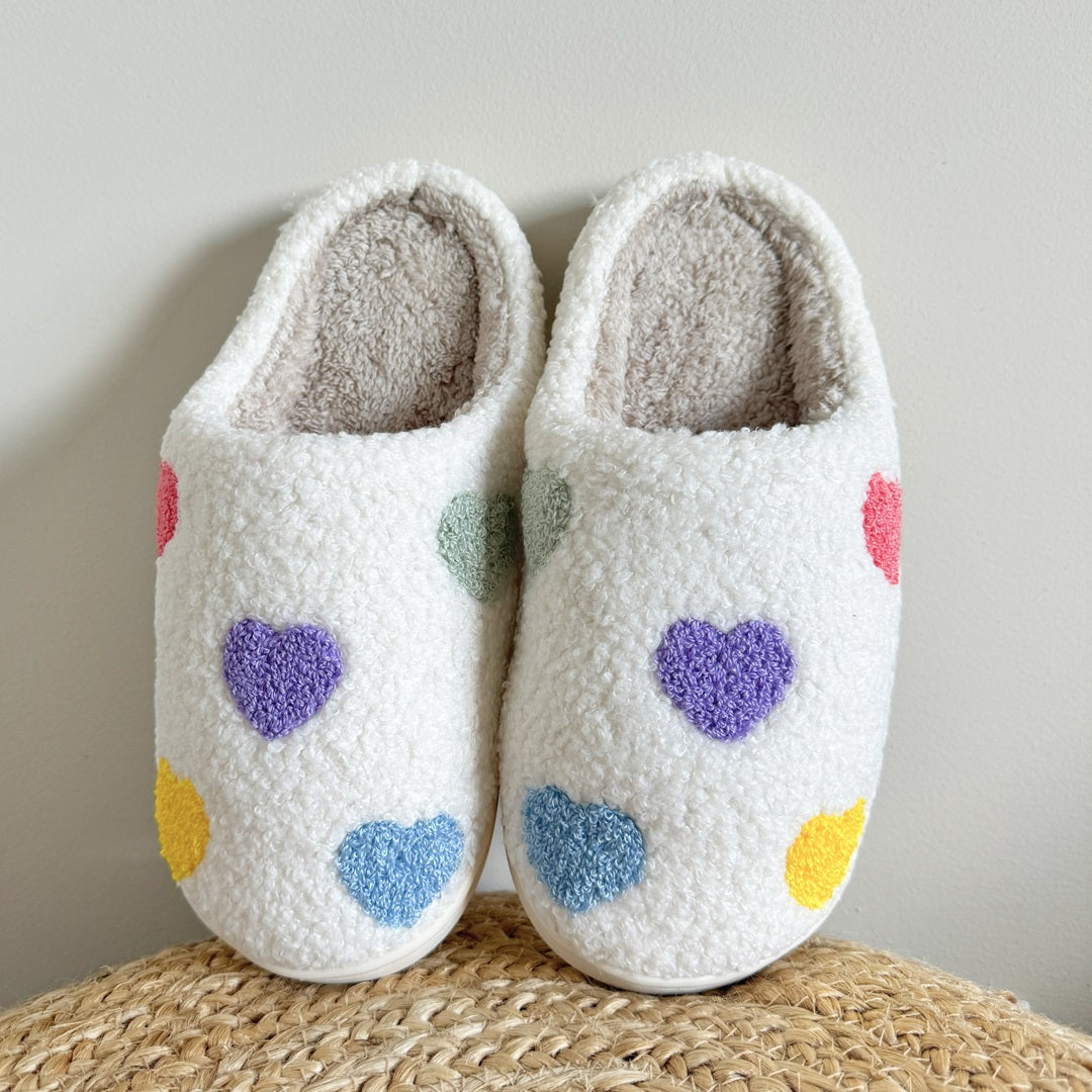 Colourful Heart Slippers