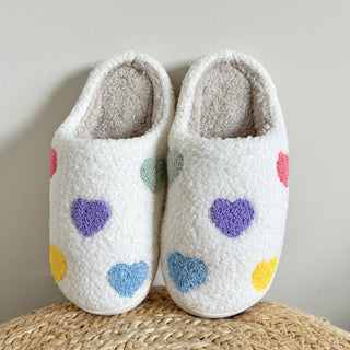 Colourful Heart Slippers