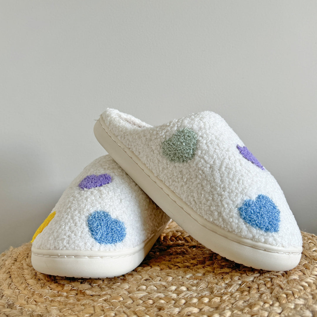 Colourful Heart Slippers