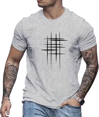 T-shirt élégant à col rond avec imprimé graphique